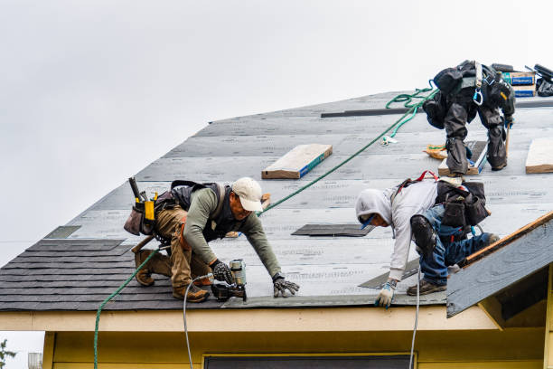 Professional Roof Installation technician working in Chicopee, MA